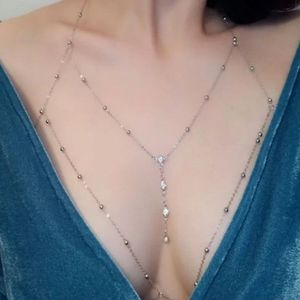 Metal Ladies Body Chain Sexy Style Hollow Breast Chain Body